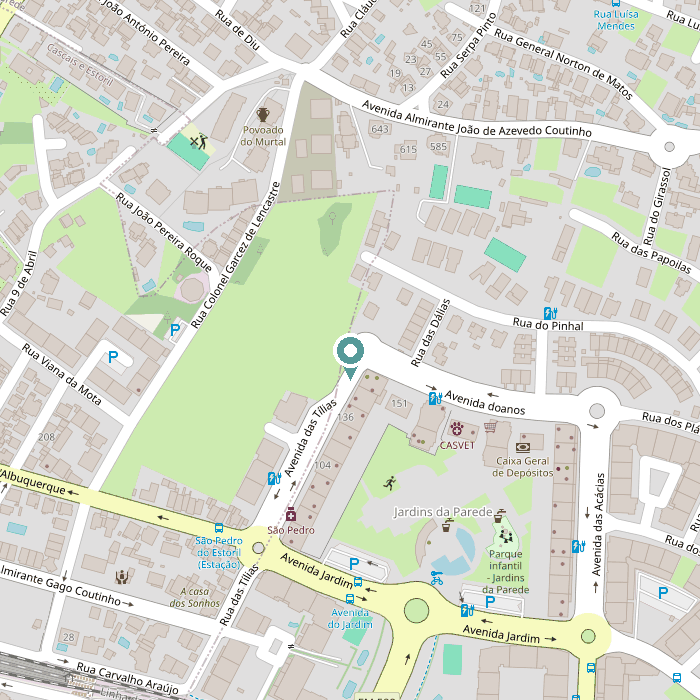 Mapa: Clínica Jardins da Parede, Av. das Tílias Nº48, loja A, 2775-335 Parede